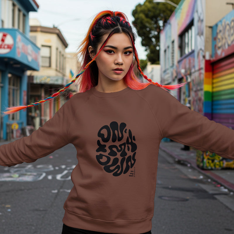 "Waveform 01" “On My Own” Abstract Streetwear Sweatshirt