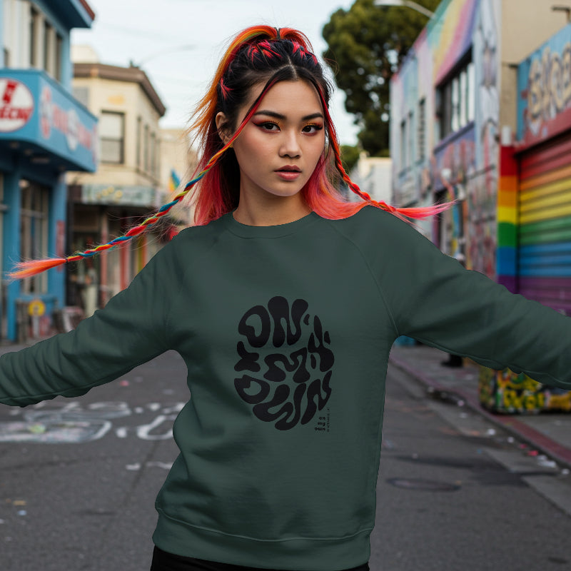 "Waveform 01" “On My Own” Abstract Streetwear Sweatshirt