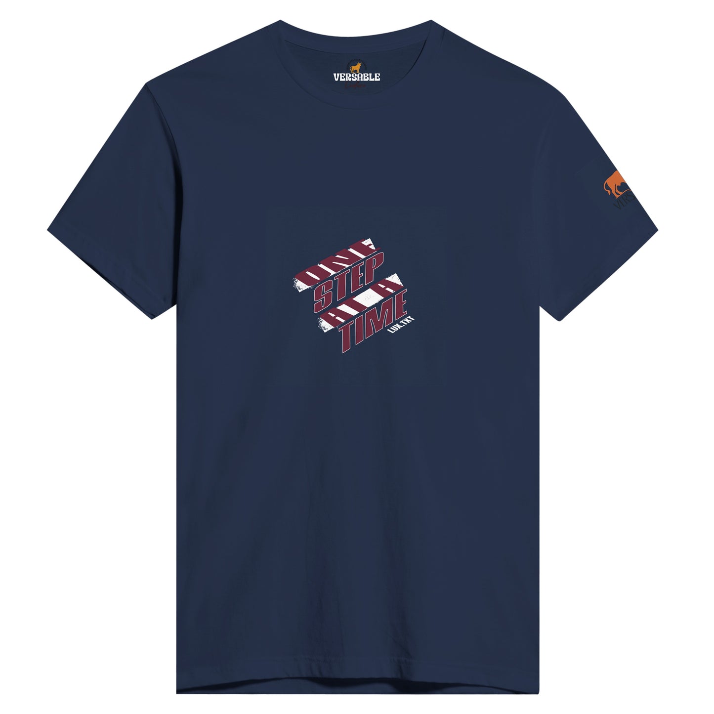 "One Step at a Time" Motivational Graphic T-Shirt – Men's Fitted Tee