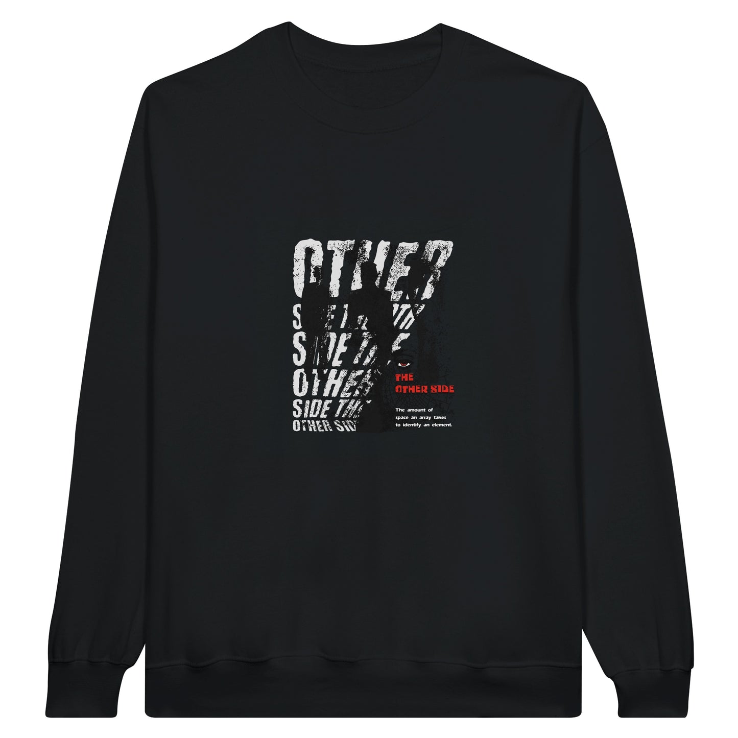 The Other Side” Distorted Statement Crewneck – Black Edition