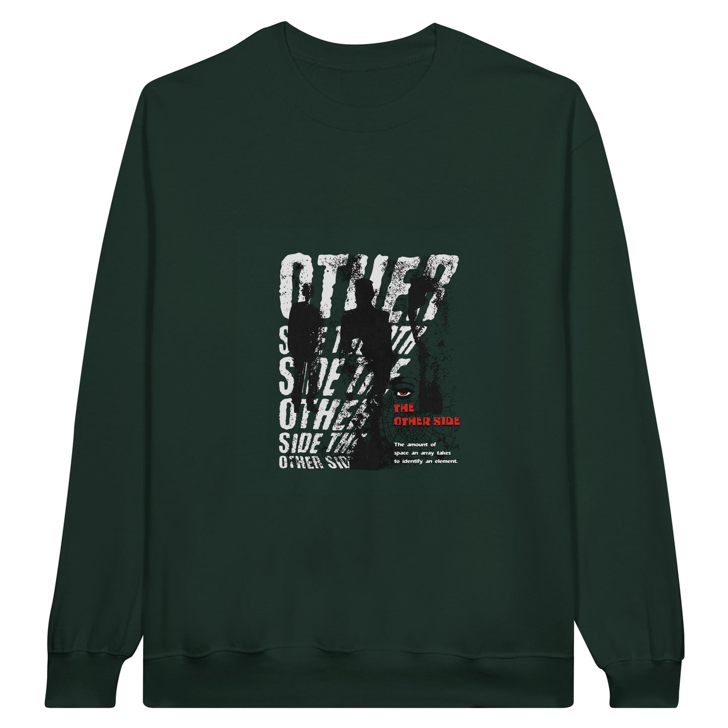 The Other Side” Distorted Statement Crewneck – Black Edition