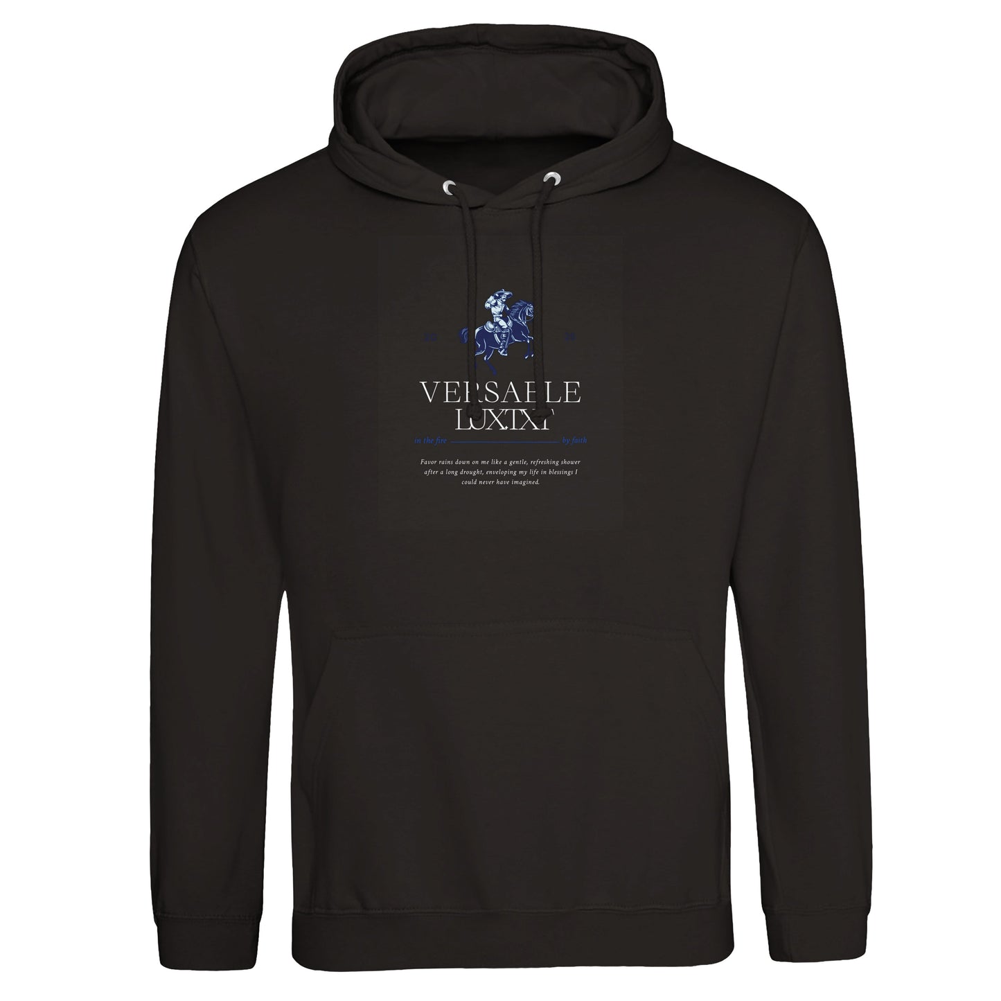 VERSABLE LUX.TXT™ Royal Emblem Hoodie – Black Edition