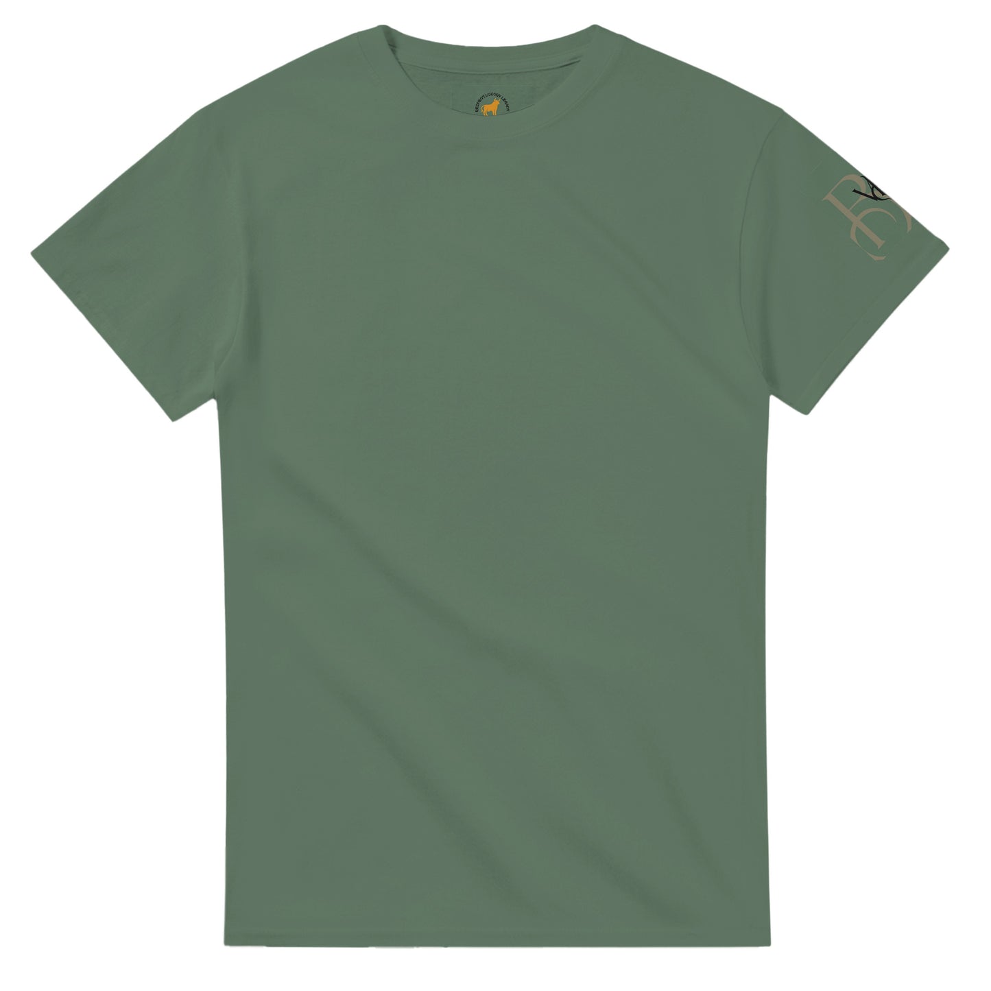 Minimalist Monogram Sleeve T-Shirt – Forest Green | Unisex Fit