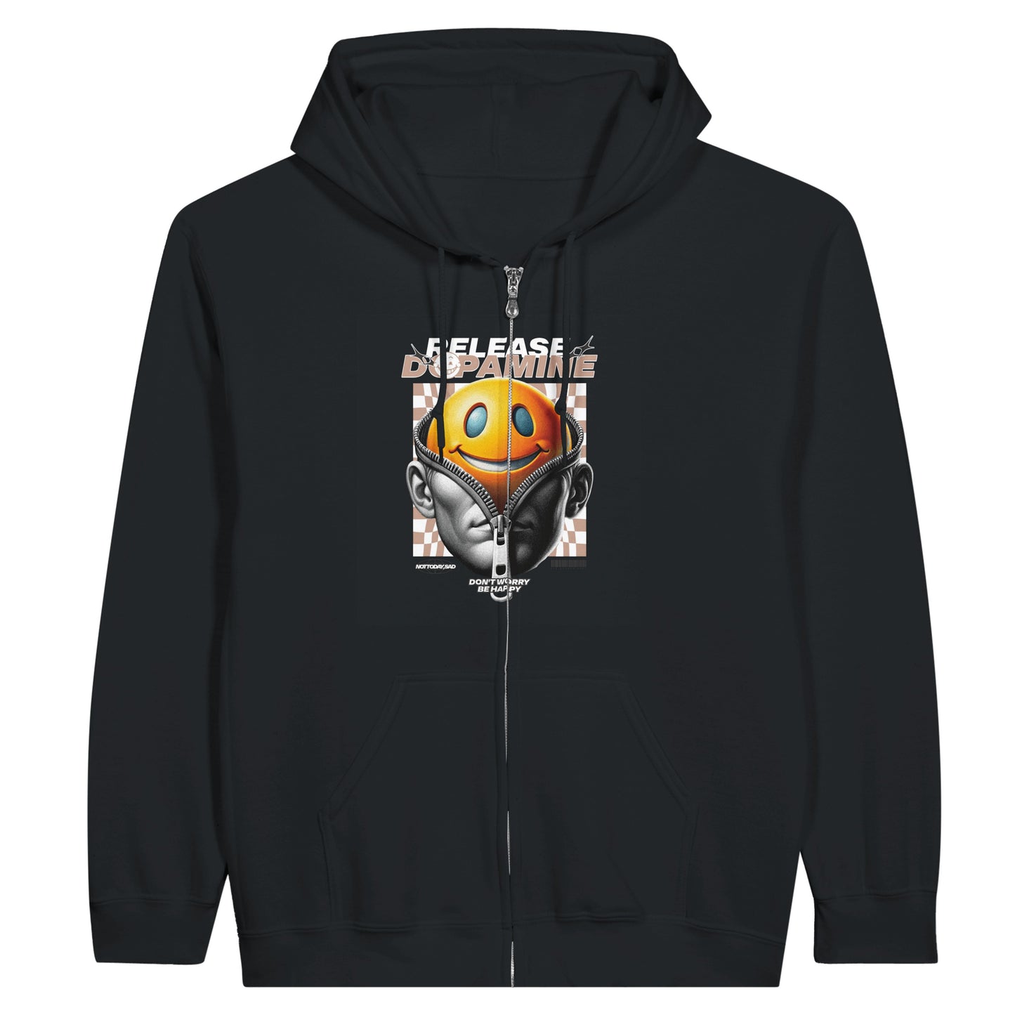 “Release Dopamine” Mind-Unzipped Hoodie – Navy Blue