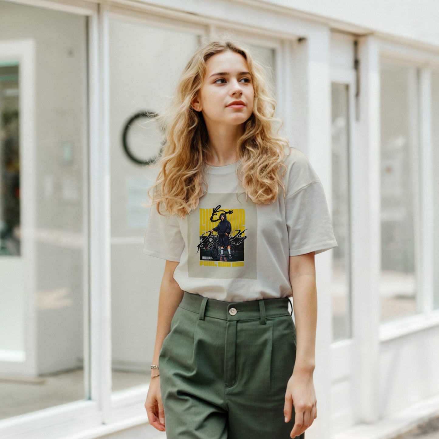 Urban BMX Rider Graphic Tee – Peel, Ride, Win Edition