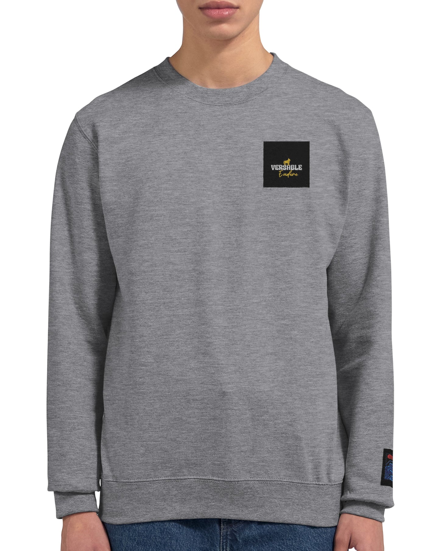 “Versatile Luxury” Embroidered Crewneck Sweatshirt – Unisex