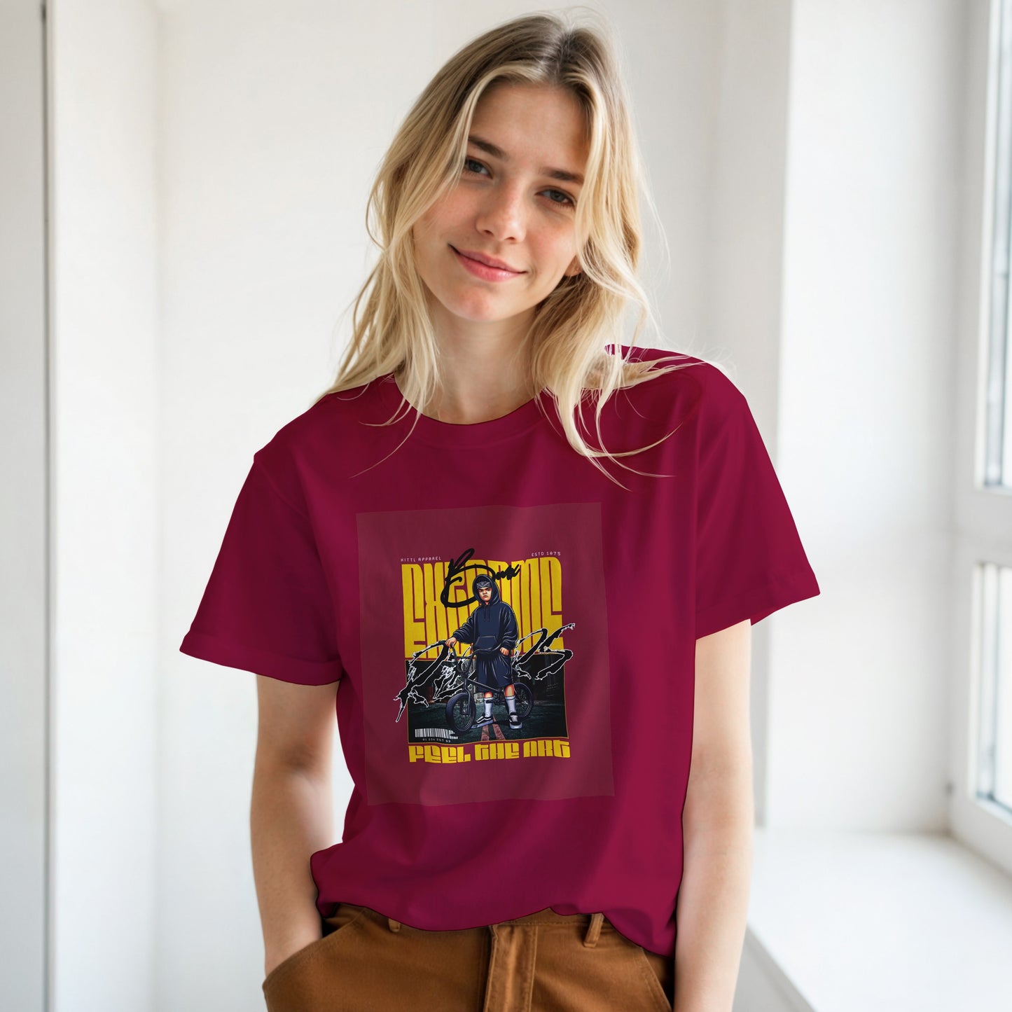 Urban BMX Rider Graphic Tee – Peel, Ride, Win Edition