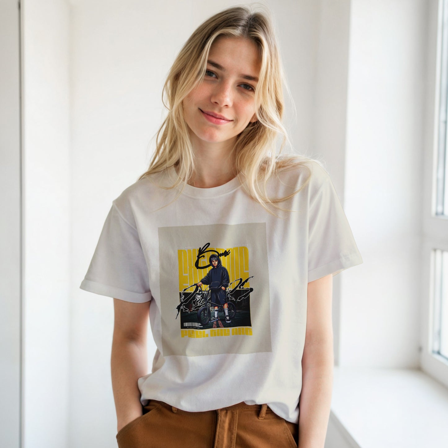 Urban BMX Rider Graphic Tee – Peel, Ride, Win Edition
