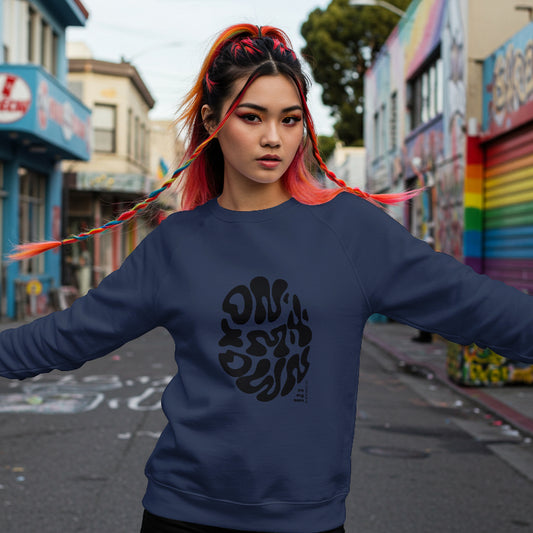 "Waveform 01" “On My Own” Abstract Streetwear Sweatshirt
